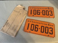 Saskatchewan License Plates 1963