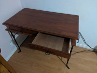 Wood desk and chair