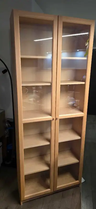 IKEA Billy Bookcase with Glass Doors, View more