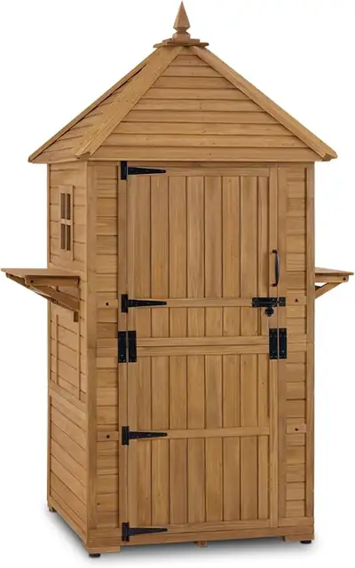 Large Outdoor Storage Cabinet, 6 Shelves, 2.9x2.9x8.1ft (NEW), View more
