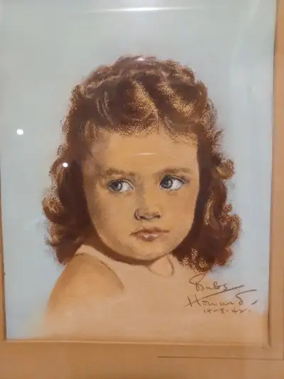Pastel painting of 'Cynthia' by chatham artist Barbara 'Babs' Howard. Frame size is 20.5 x 16.5 inch...
