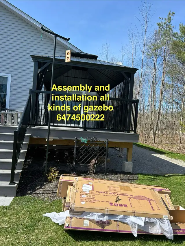 Installing a gazebo in Patio & Garden Furniture in Oakville / Halton Region - Image 6