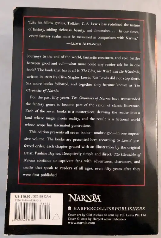 The Chronicles of Narnia (7 in 1 omnibus) by C. S. Lewis in Fiction in Oakville / Halton Region - Image 5
