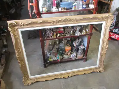 1970s SHABBY CHIC FANCY MOLDED RELIEF LARGE PICTURE FRAME $60., View more