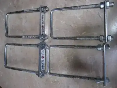 4 Large u bolts, View more