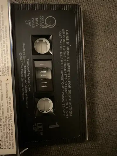 Own a piece of rock history with this Guns N' Roses Appetite for Destruction cassette tape! This vin...