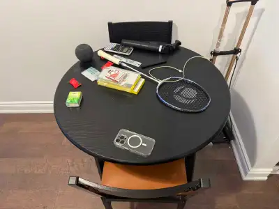 Black Round Dining Table and Chairs, View more