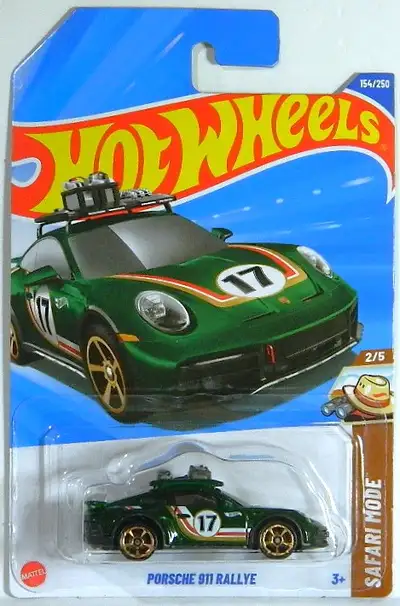 Hot Wheels 1/64 Porsche 911 Rallye diecast new sealed, $5. Pickup in north Ajax, shipping extra.