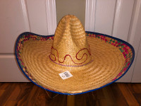 NEW Mexican Straw Sombrero Adult Size