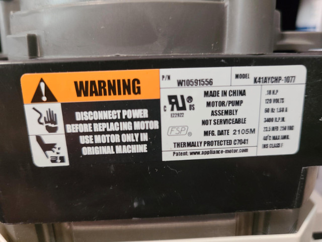 New Maytag Dishwasher Pump in Dishwashers in Kawartha Lakes - Image 2