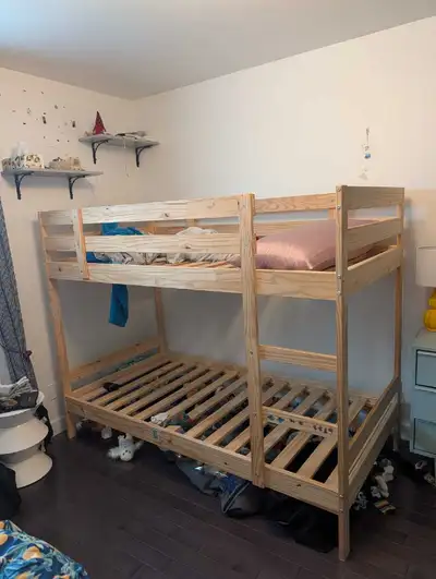 I'm selling my kid's bunkbed as they transition into bigger beds. Stickers are removed, and it's all...
