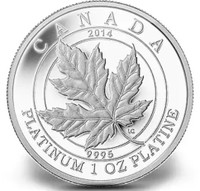 1 oz. Platinum Coin - Maple Leaf Forever - Mintage: 250 (2014)