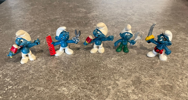 5 Smurf 1970's  pvc peyo west Germany lot in Toys & Games in North Bay