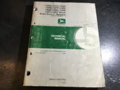 John Deere Walk-Behind 21" Rotary Mowers Technical Manual TM1471, View more