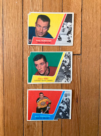 5 old crusty hockey cards 1957-64
