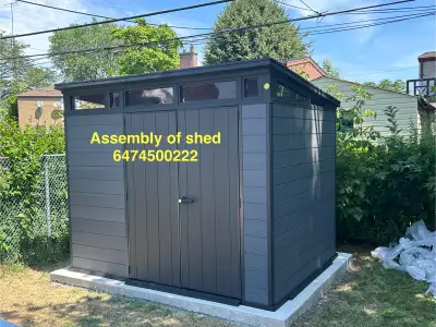 assembly of storage shed , View more