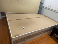 Queen Size wooden storage bed