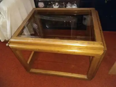 tables wood with glass top, View more