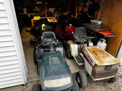 looking for lawn tractors and parts, View more