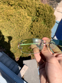 Cartier gold wires green lens