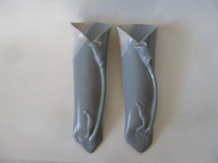 TWO CERAMIC POTTERY CANADIAN HAND CRAFTED WALL VASES