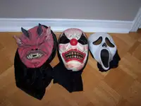 3 adult Halloween Masks