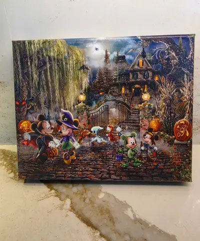 New Thomas Kinkade Mickey Halloween 8×10, View more
