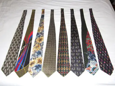 Collection of 8 silk ties, View more