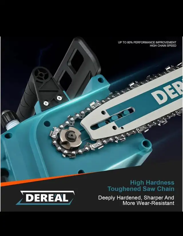 12 Inch Cordless Electric Chainsaw 20V Battery Chainsaw wit 4.0A in Power Tools in Hamilton - Image 8