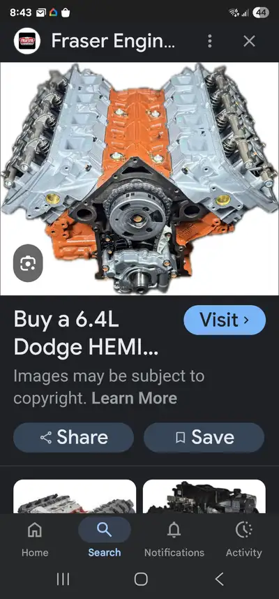 Not alot of knowledge on it it was removed from a wreck.. missing intake, water pump and oil pan. Me...
