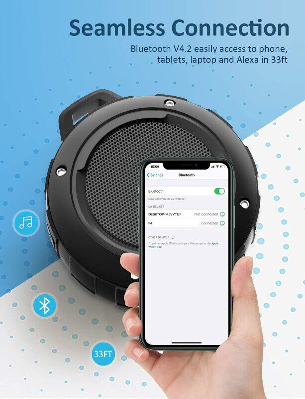 Outdoor Waterproof Bluetooth Mini Speaker Portable Shower Sports in Speakers in Cambridge - Image 3