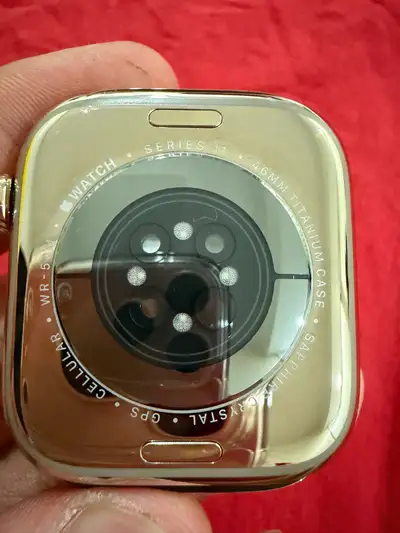 Apple watch series 11 46 mm stainless steel gold 100% battery he, View more