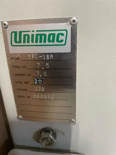 Unimac YFC-18R Industrial Chop Saw – New & Unused, View more