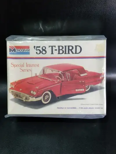 1958 T-Bird Model Kit , 1974 , Factory Sealed $100.00#112 4 Barrel Carb 5 9/16" x 5 1/8" Bolt patter...