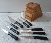 Witshire 10pc Stainless Steel Serrated Knife Block Set