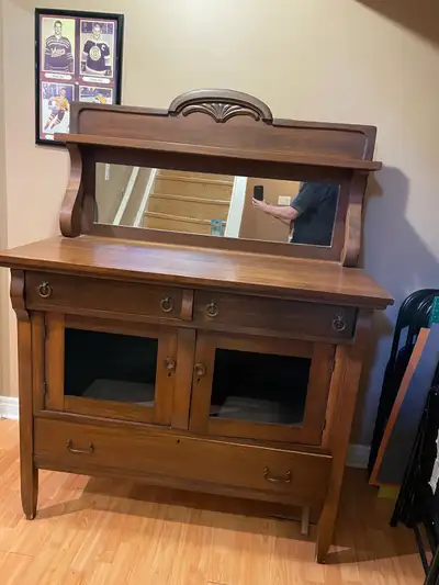 Antique buffet hutch, View more