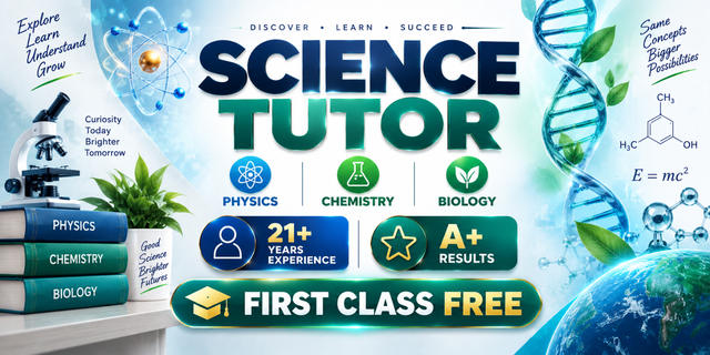 Science Tutor $30/hr | Strong Concepts, Better Grades.