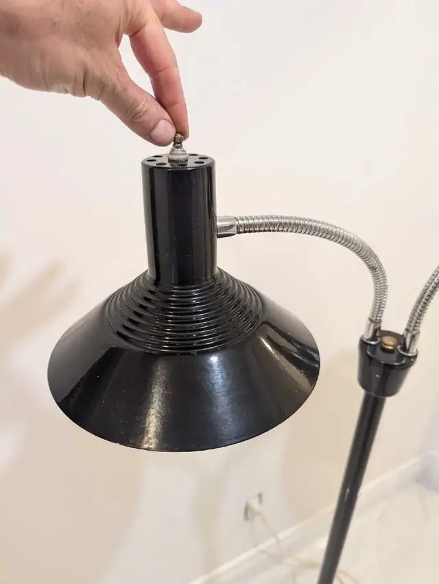 MCM two light gooseneck floor lamp in black in Indoor Lighting & Fans in Oshawa / Durham Region - Image 5