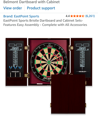 Dartboard with cabinet for sale!, View more
