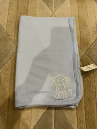 Brand new blue baby Blanket - Monkey for new born - NWT