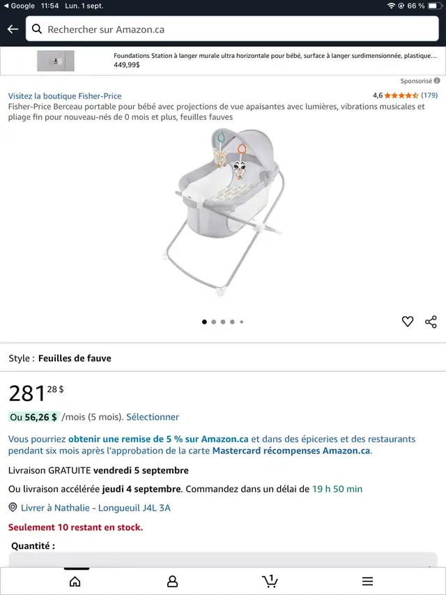 Fisher Price,berceau portable pour nouveau-né ,pliable  in Cribs in Longueuil / South Shore - Image 8