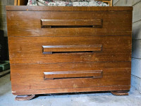 Wooden dresser with large drawers