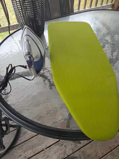 brand new iron with table top iron board, View more