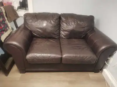 Leather Loveseat, 67"x39"d, View more