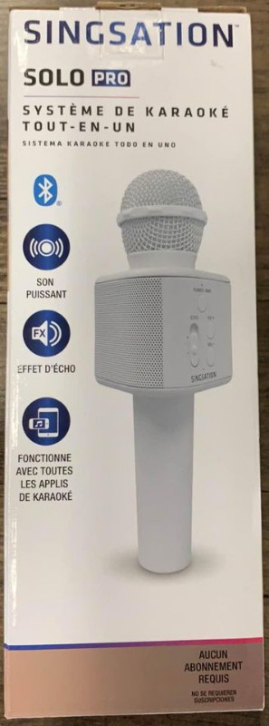 Singsation Classic Bluetooth All-in-One Karaoke Microphone in General Electronics in Markham / York Region - Image 4