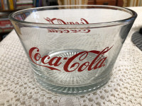 Coca Cola clear glass bowl