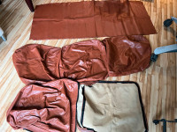 Cuir roux de divan/Couch leather rust color
