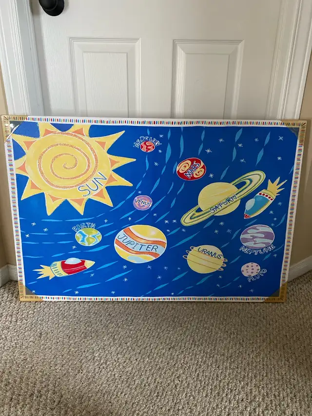Canvas wall art- space themed in Home Décor & Accents in Kitchener / Waterloo - Image 2