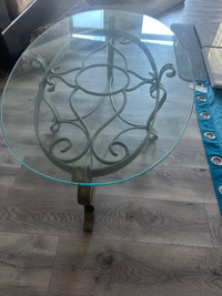 Glass coffee table