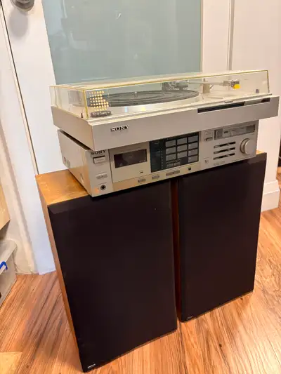 1980s SONY, KEF Stereo, speakers, turntable $150, View more